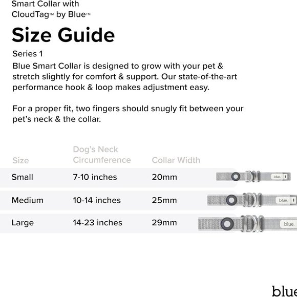 Dog‎ Collar with CloudTag by Blue - Picture 7 of 9